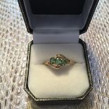 9 carat gold emerald ring