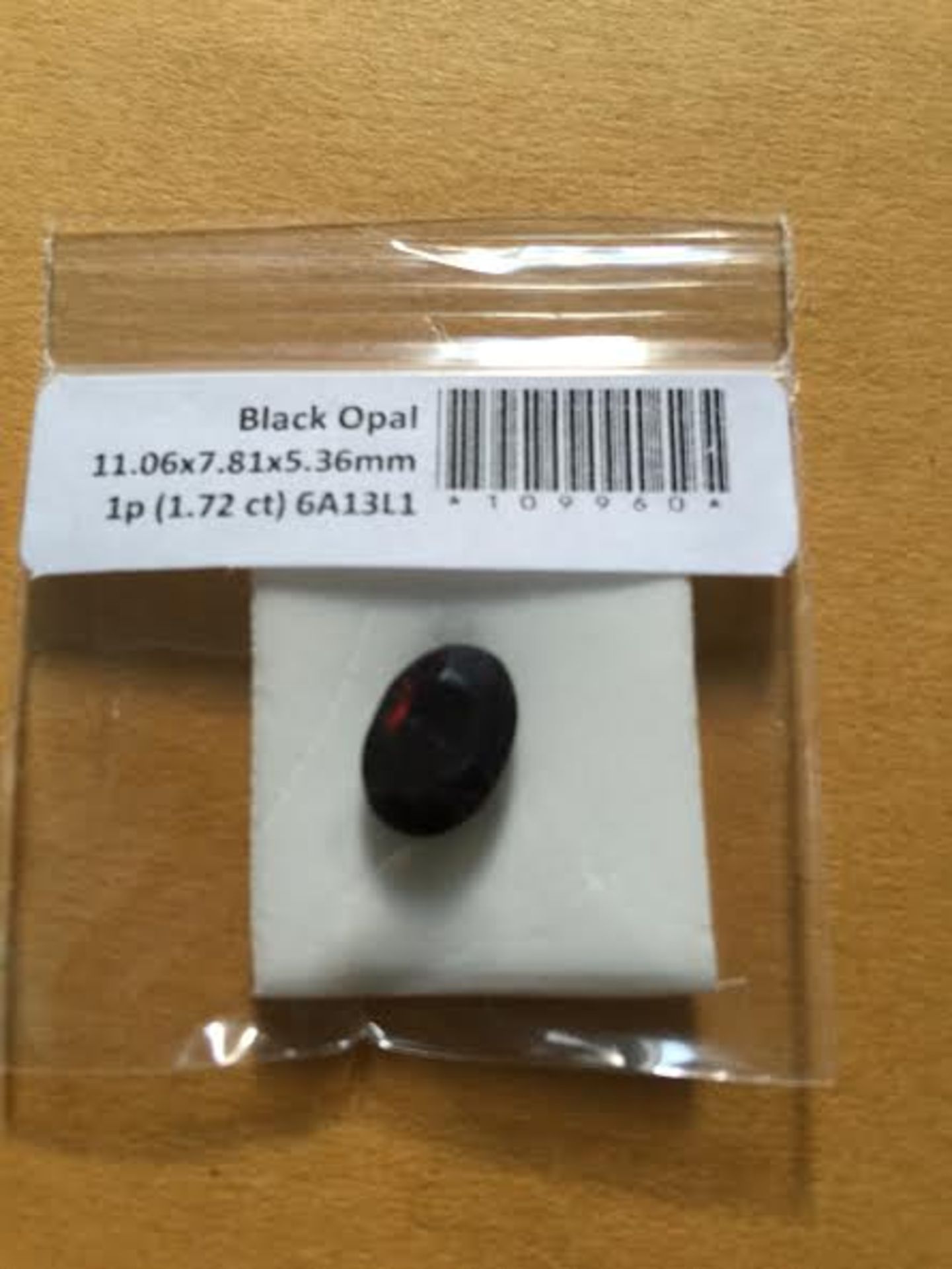 1.72 ct natural black opal