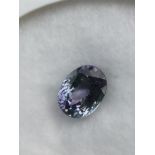 2.19 ct natural tanzanite with GIL certificate