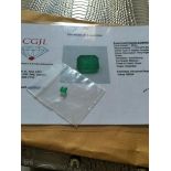 1.26 ct natural emerald with certificate