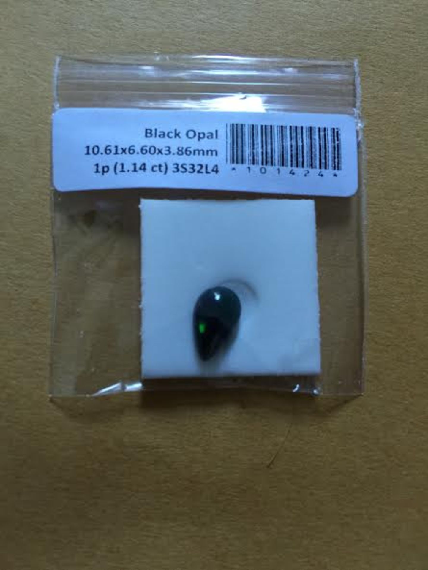 1.14 ct natural black opal