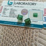 8.73 ct natural emeralds matching pair with certificate