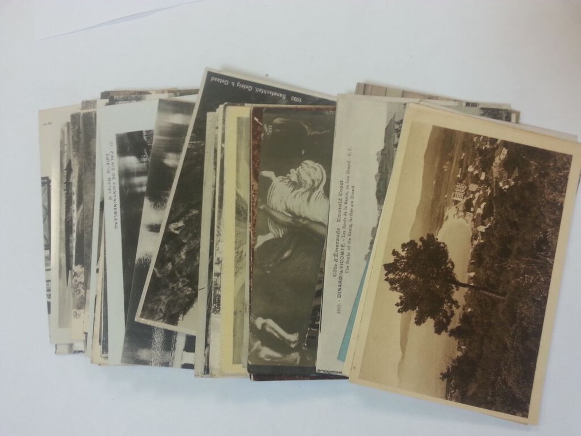 A Collection of Approx 65 Old Black & White Postcards - Mostly French