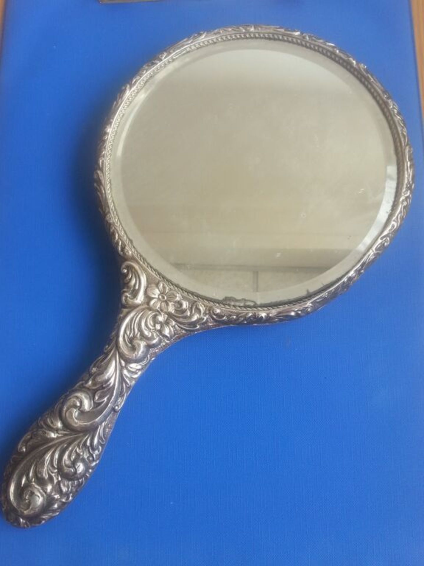 Antique Edwardian Silver Mirror, Hallmarked Birmingham 1906. Some Knocks/Dents. - Image 2 of 2