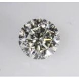 A 0.12 Carat round, brilliant cut diamond. Please add £4.10 to final hammer price for postage &