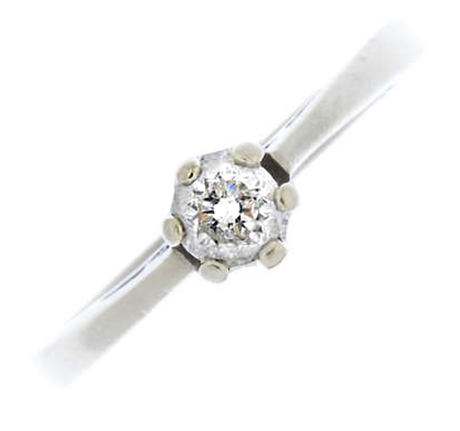 9CT WHITE GOLD SINGLE SOLITAIR RING - TOTAL DIAMOND CONTENT APPROX: 0.30 CT. ( TWC 0.3 ,  GW 2 )