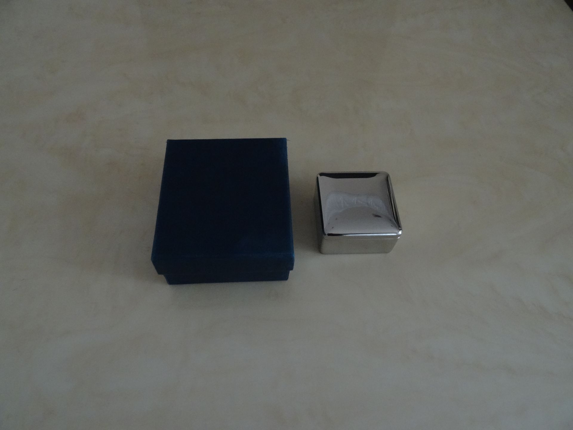 Silver Plated Square Jewellery Box x 1 Unit
