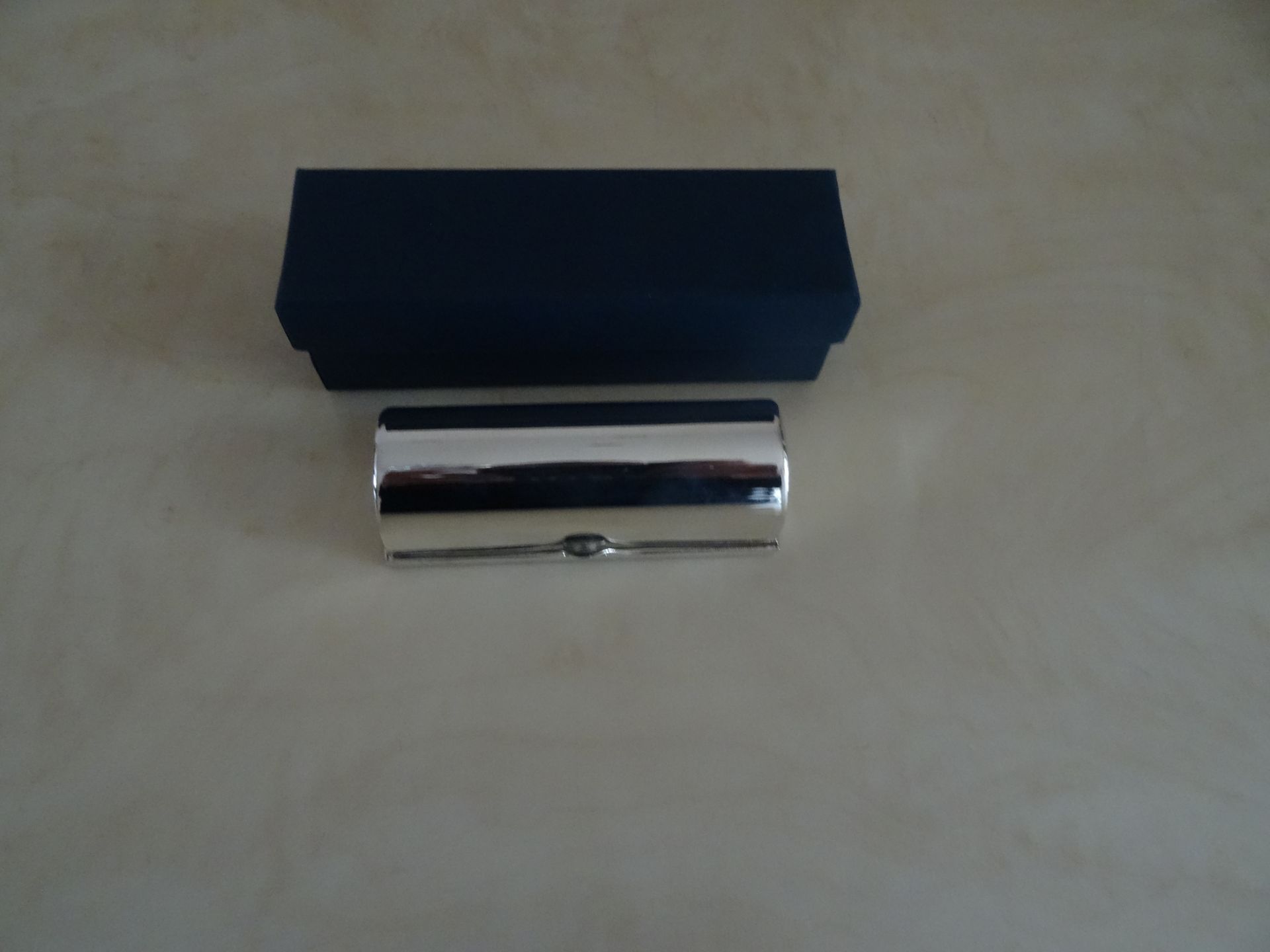 Silver Plated Lipstick Case with mirror x 1 Unit