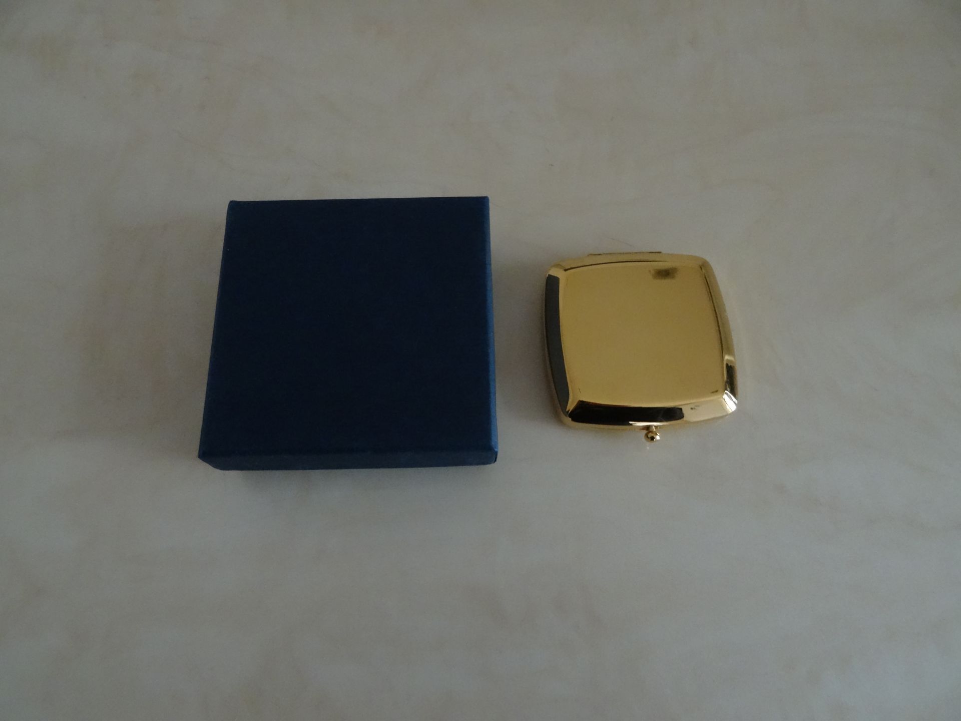 24ct Gold Plated Square Handbag Mirror x 1 Unit