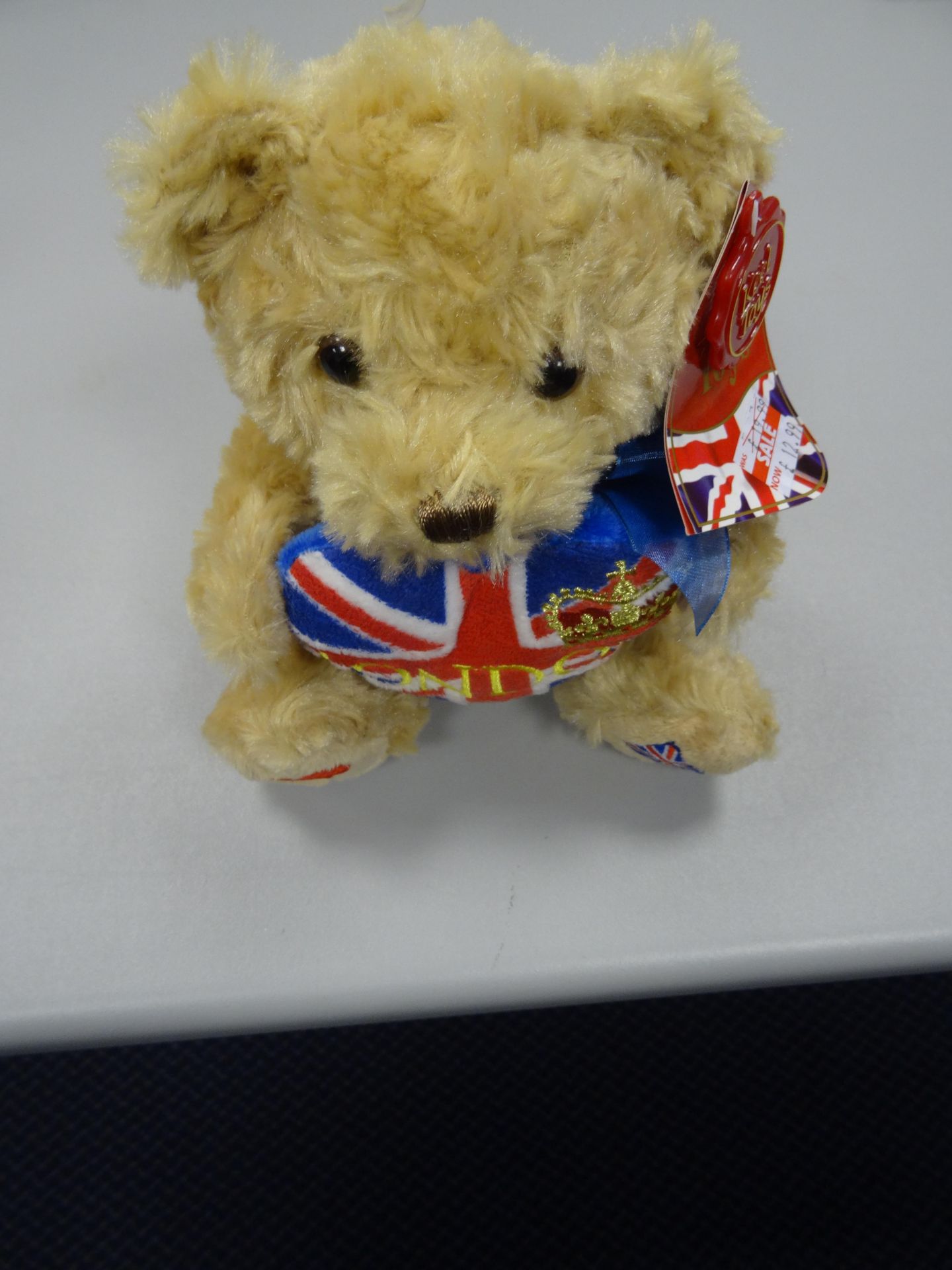 Keel Toys Teddy Bear with London and Crown Union Jack Heart Logo 20cm x 10 Units