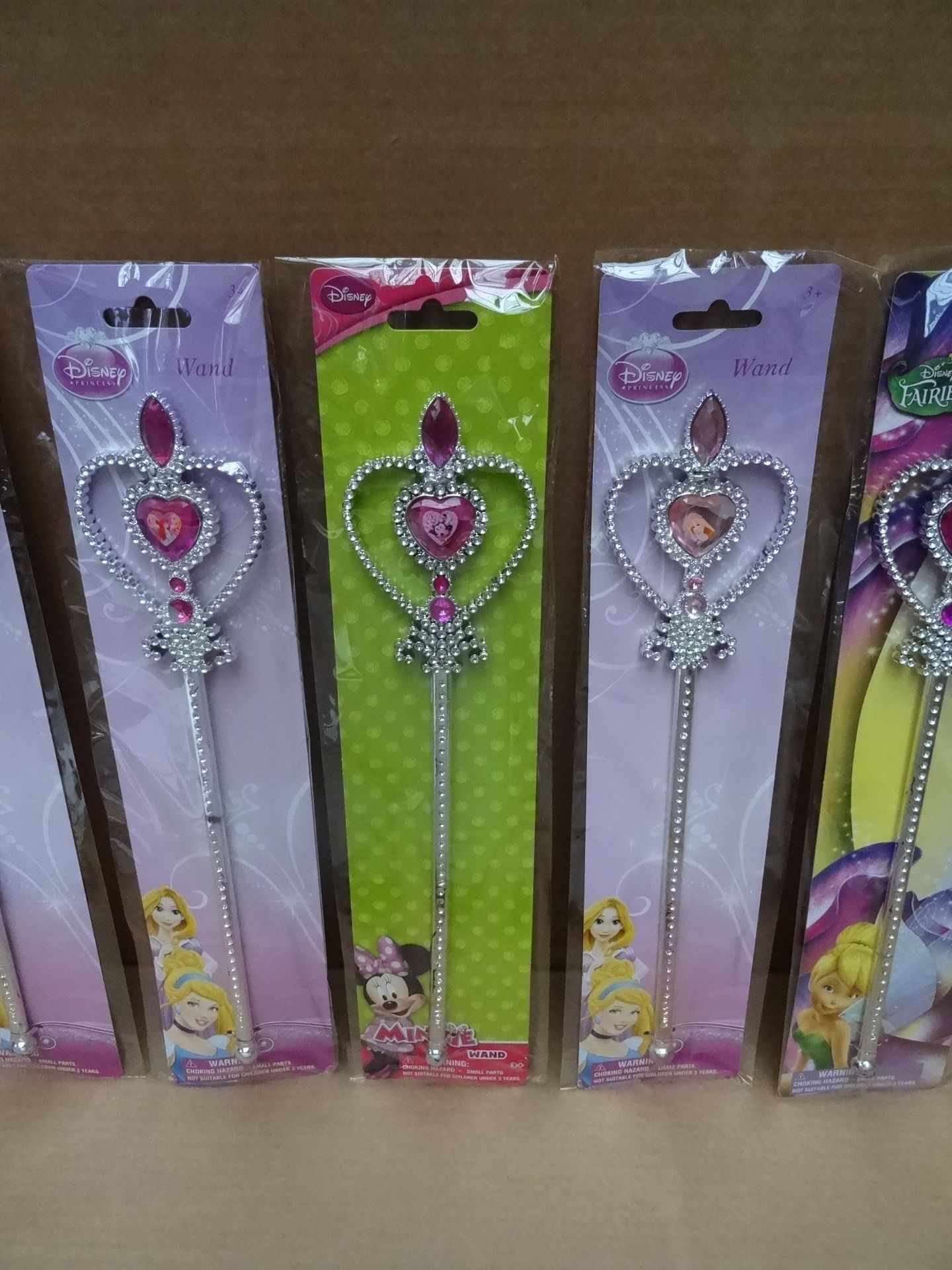 144 x Disney Wands in Various Designs including: Disney Minnie Mouse, Disney Princess, Disney