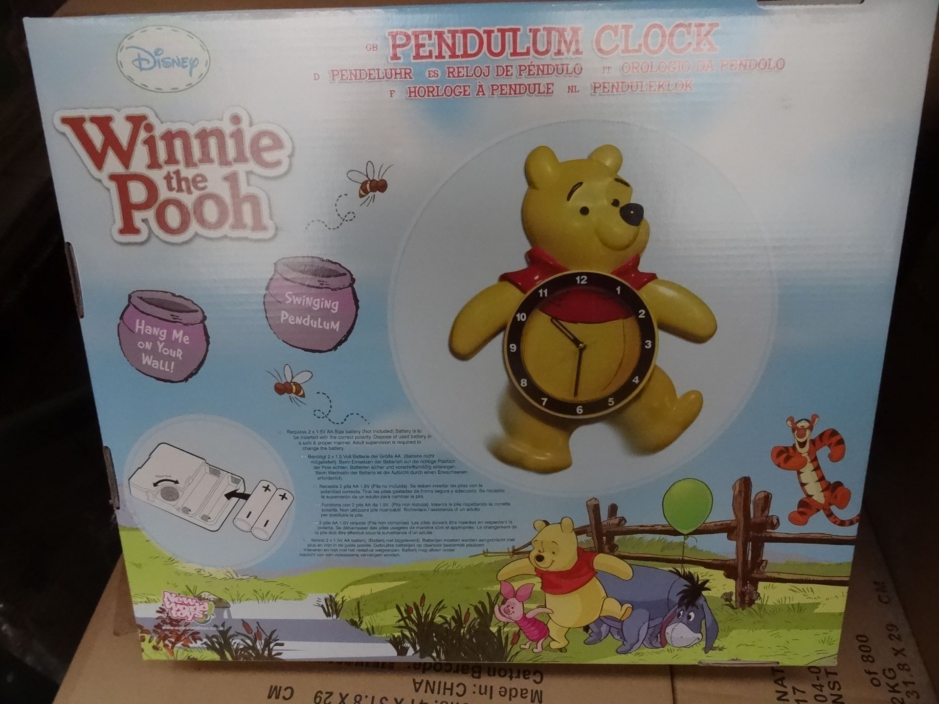 PALLET LOT 96 x Disney Winnie the Pooh Large Pendulum Clock. Swinging Pendulum, hang on your wall. - Image 4 of 4