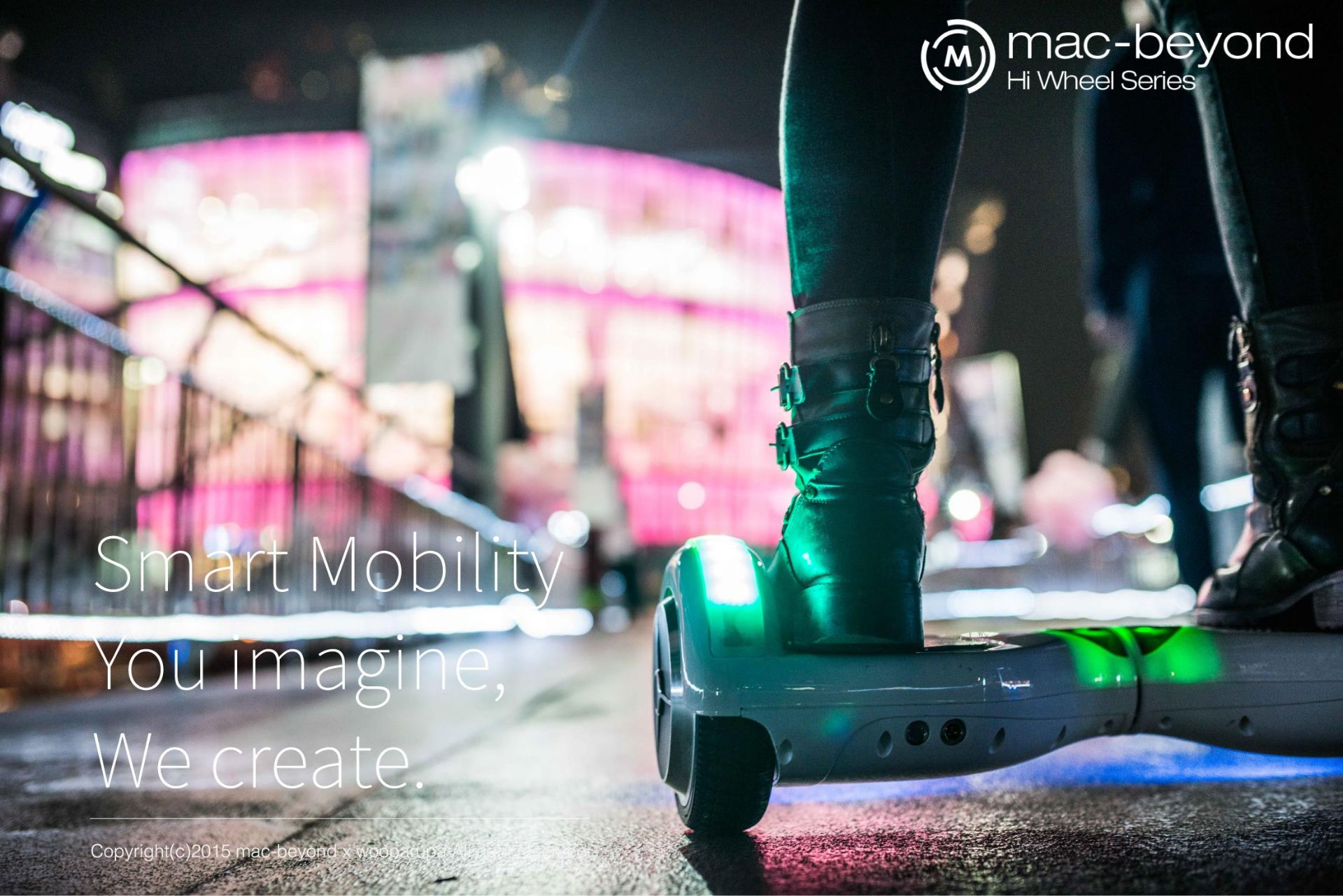 macbeyond x Hi wheel Series, White Model Name: R2 LED (6.5 inch wheels, Best Seller) Smart - Image 5 of 12