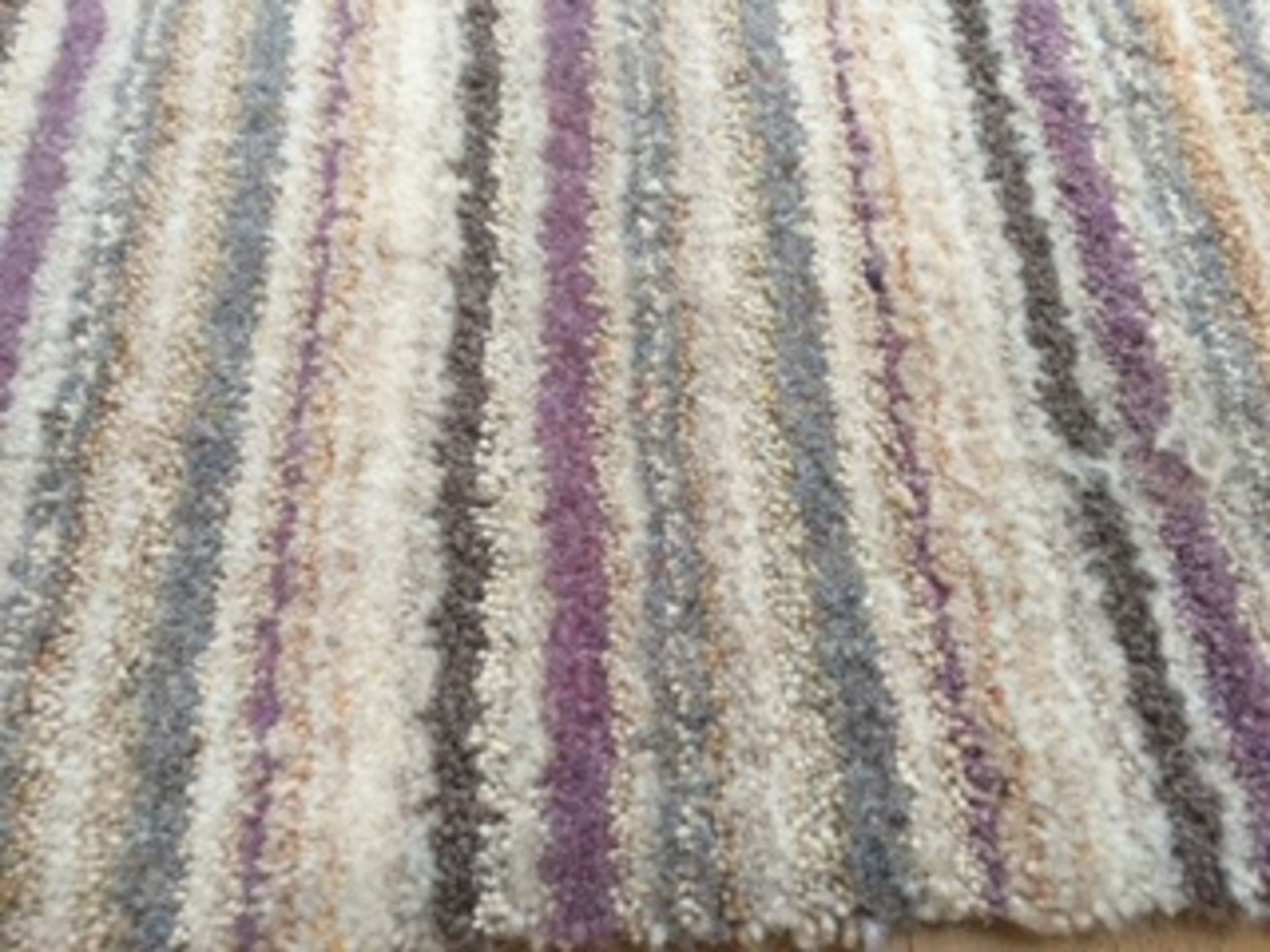 British Wool Candy Stripe Twist - Plum  19.6x4m - Total 78.4m2  (RRP £1,724.00)