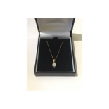 9ct Gold Round Diamond Cluster Set Pendant