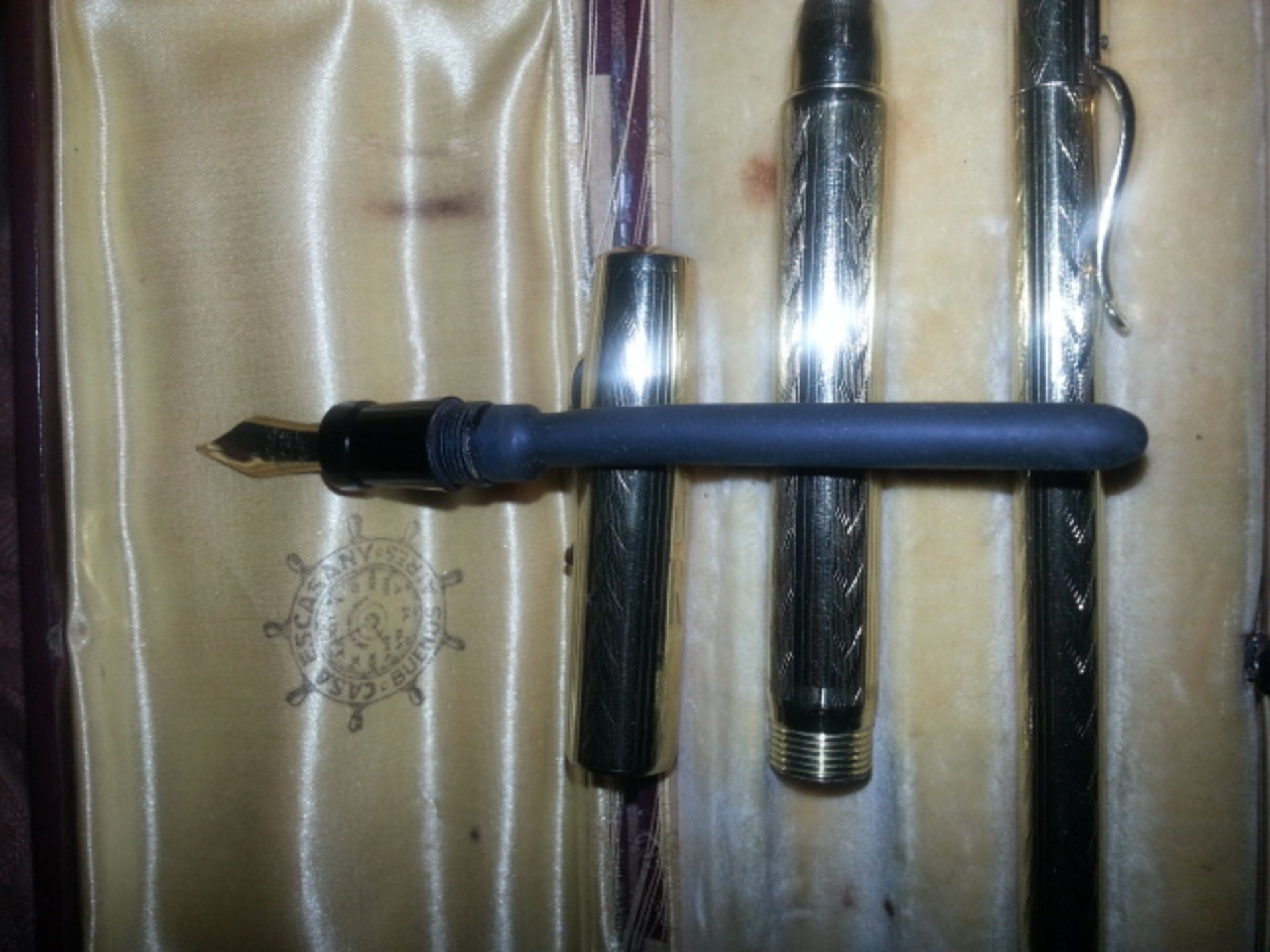 Antique gold fountain pen and pencil stamped 18 ct. - Image 5 of 9