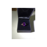 9ct Gold Dark Purple Stone Ring