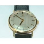 1971 9ct Gold Omega Geneve Manual Wind Gentlemens Wristwatch