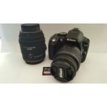 Nikon d5300 SLR with 18-55 mm lens Comes with box Used once