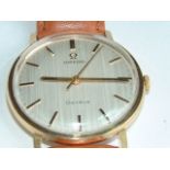 1973 9ct Gold Omega Geneve Manual Wind Gentlemens Wristwatch