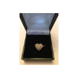 9ct Gold Heart Cluster Ring