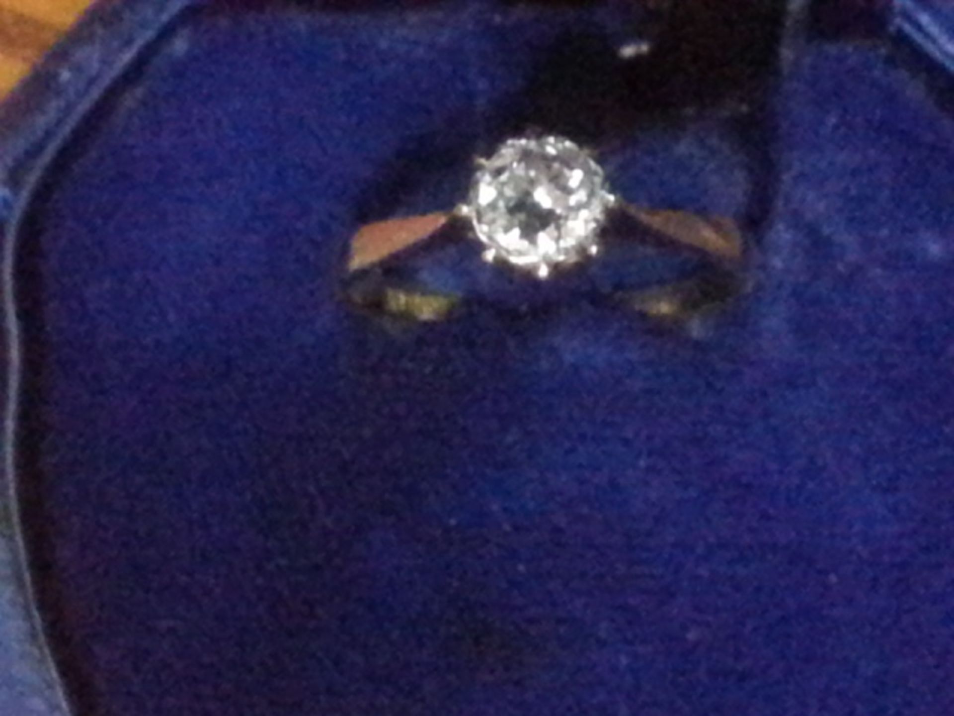 Antique 18 ct gold 0.5 ct Diamond solitaire ring