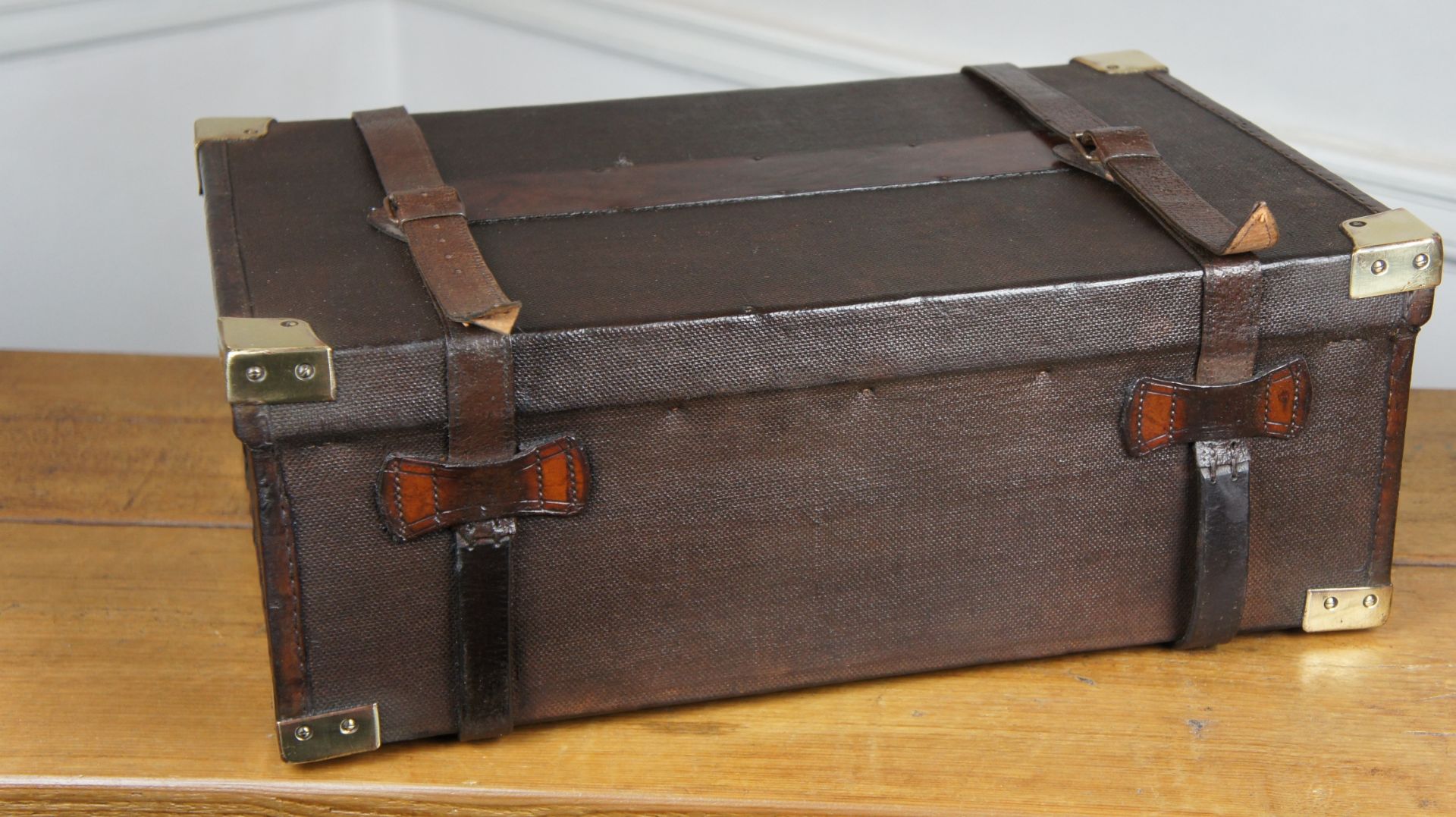 Canvas, Brass and Leather cartiage case - Image 5 of 8