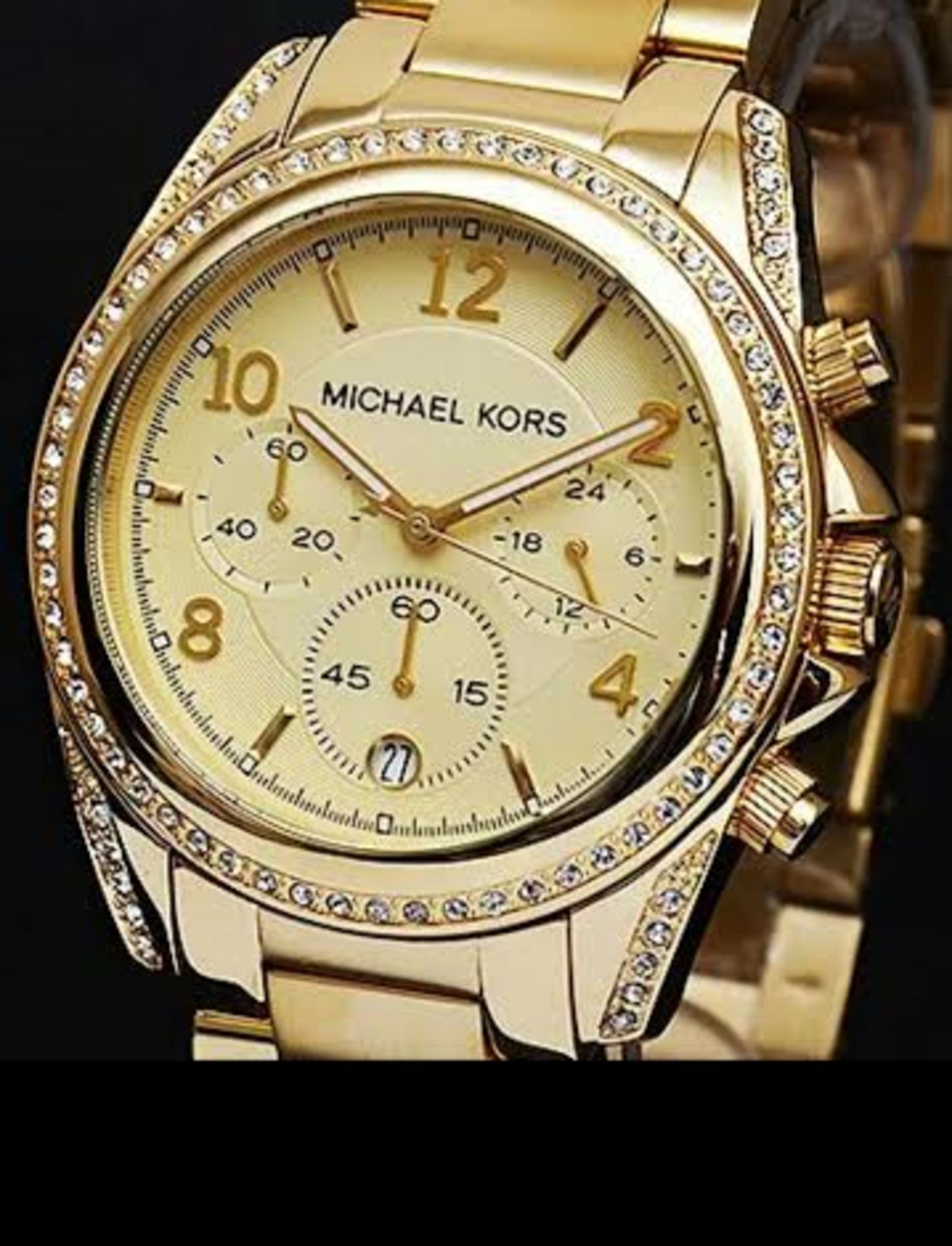 BRAND NEW MICHAEL KORS MK5166, PARKER CHRONOGRAPH GOLD TONE LADIES WATCH - RRP £299, FREE P & P