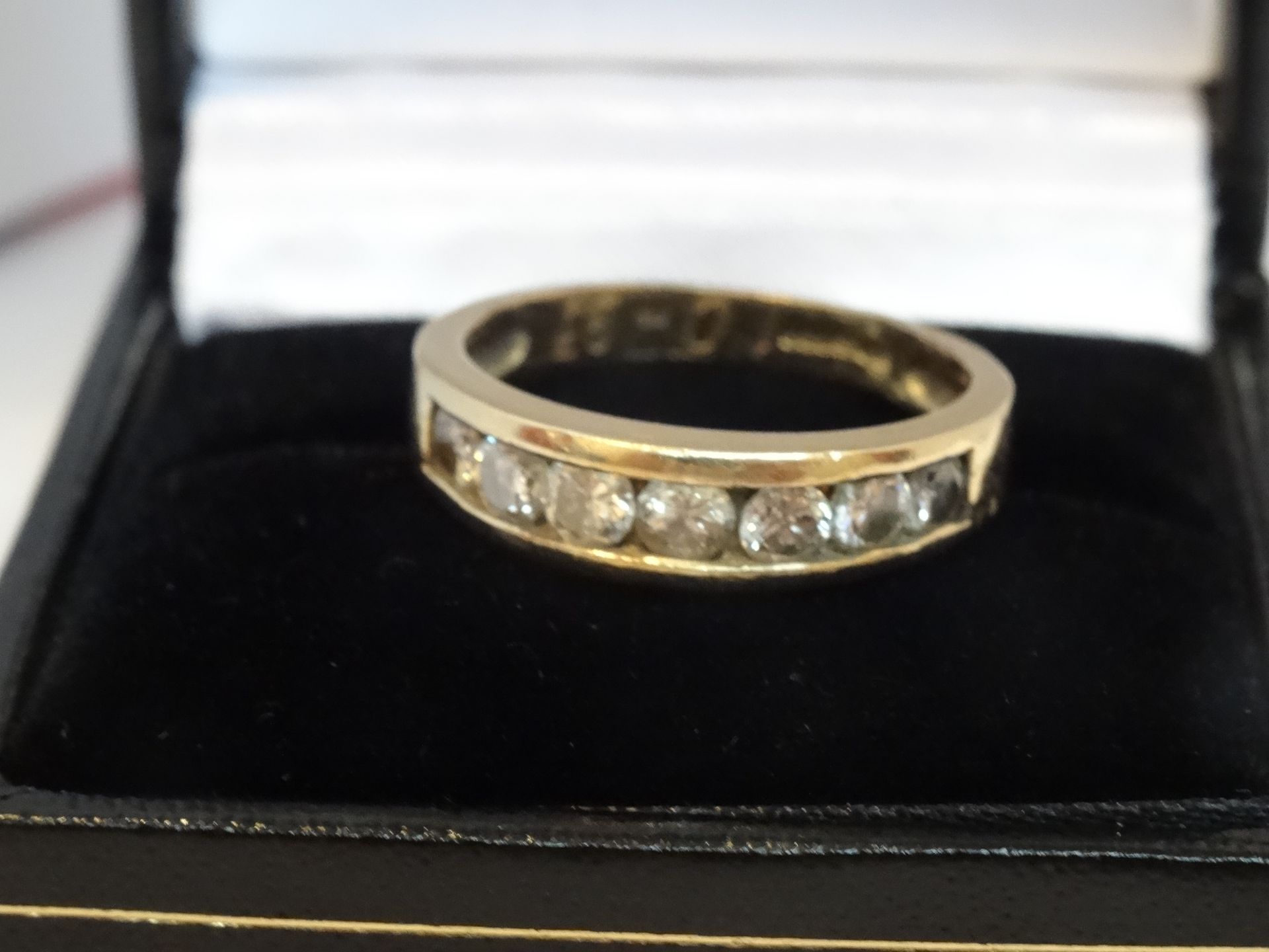 14 Carat Yellow Gold Channel Set Diamond Half Eternity Ring._x00D__x00D_
Containing 0.77Carats of - Image 3 of 4