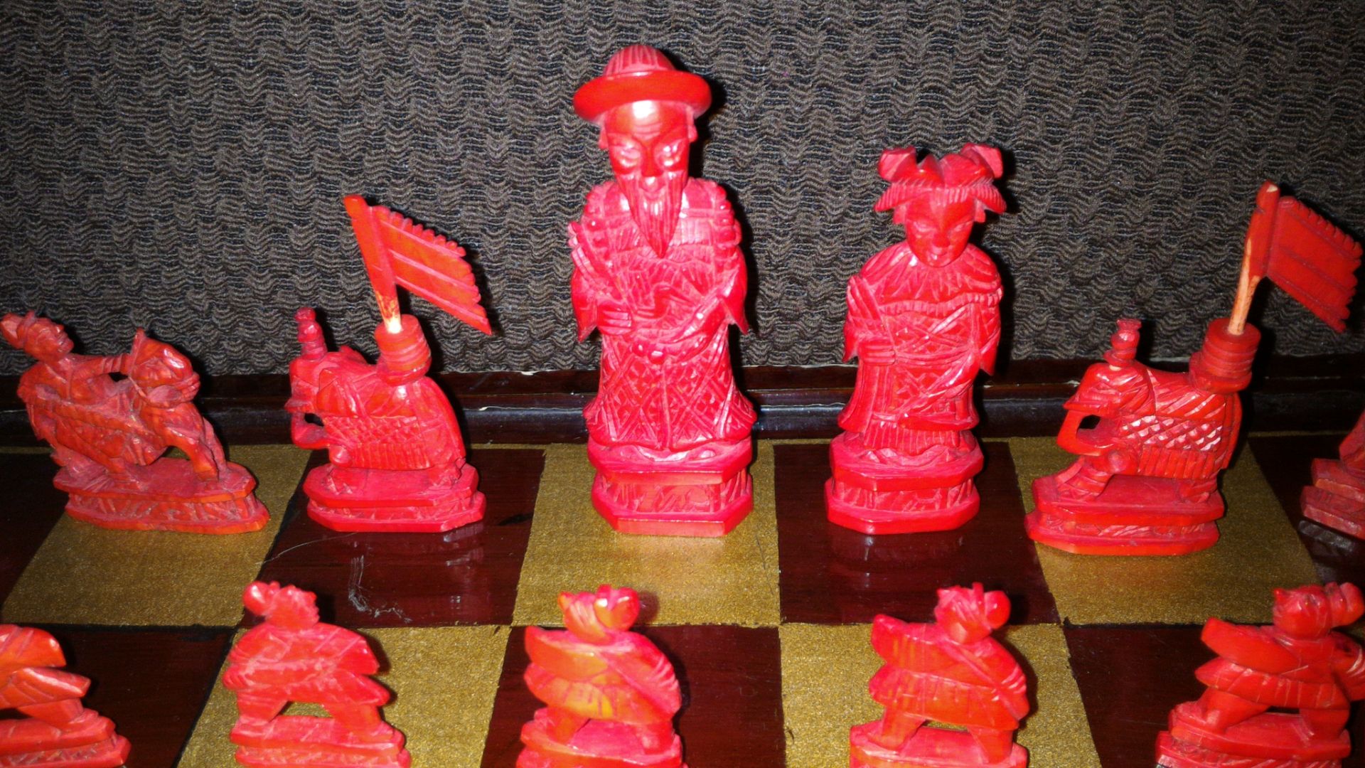 Antique late 19th/early 20th Century Chinese Chess Set - Image 3 of 4