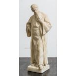 Jahn, Adolf (1858 - 1925), Darst. "Nathan, der Weise", Figur aus Alabaster. H. ca. 41 cm.