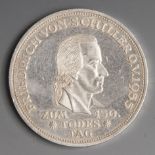 5 DM, BRD, Sondermünze Friedrich von Schiller, 1955. Mzz F.Mindestpreis: 70 EUR