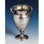 Kleine, urnenförmige Vase, Silber, Punze 800 R. Racolie & F. H. ca. 13 cm, ca. 133 Gramm.