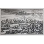 Unbekannter Künstler (17. Jahrhundert), "Belegeringe van Groeninge 1672", Kupferstich, ca.30 x 18,