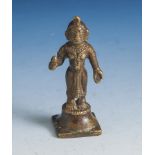 Miniaturbronze, Gottheit, wohl Darstellung des weiblichen Bodhisattva Prajnaparamita,Nord-West-