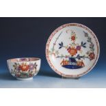 Tasse m. Untertasse, Meissen, blaue Schwertermarke, Marcolinizeit (1774-1814),Indianisches Dekor,