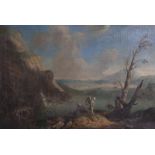 Zais, Giuseppe wohl (1709-1784), Südliche Landschaft mit Tobias und dem Engel, Öl/Lw.