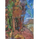 Gelhard, Herbert (1924 - 2007), "Herbstwald 1976", Öl/Preßplatte. Ca. 38 x 28 cm(gerahmt).