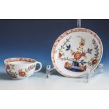 Tasse m. Untertasse, Meissen, blaue Schwertermarke, Marcolinizeit (1774-1814),Indianisches Dekor,