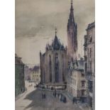 Scherz, Bruno Ernst (1889-1955), wohl Stephansdom in Wien, Aquarell, li. u. sign. Ca. 46 x34 cm (