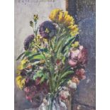 Wayershofer, Blumenstillleben, Öl/Lw, ob. li. sign. Ca. 17,5 cm x 13,5 cm (gerahmt).Mindestpreis: 30