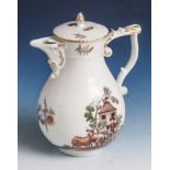 Seltenes Rokoko-Kännchen, Meissen, um 1745, feine qualitätvolle polychrome Bemalung,beidseitig