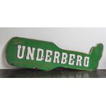 Altes Werbeschild, Underberg, Email, wohl 1920/30er Jahre. Ca. 30 x 96 cm.Mindestpreis: 50 EUR