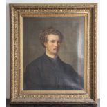 Unbekannter Künstler (19. Jahrhundert), Brustporträt eines jungen Herren, um 1880, Öl/Lw.,