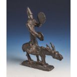 Kallenbach, Otto (1911-1992), Narr auf Esel, Bronze. H. ca. 20 cm.Mindestpreis: 140 EUR
