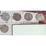 Fünf Reichsmark, 1934, Gedächtniskirche A,B,G,F,J, 5 StückMindestpreis: 30 EUR