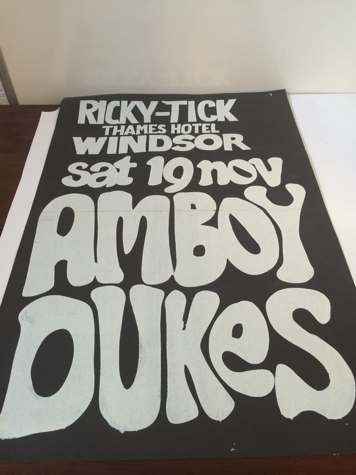 Ricky Tick Windsor Poster promoting Amboy Dukes