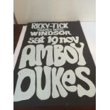Ricky Tick Windsor Poster promoting Amboy Dukes