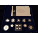 2000 UK Millenium Silver Collection with COA 10415 13 coins to include Maundy coins