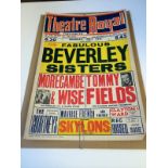 Theatre Royal Portsmouth Poster circa 1960's Beverley Sisters and Morecambe and Wise